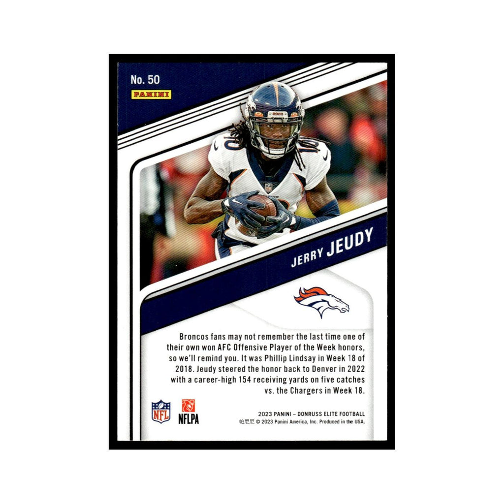 Jerry Jeudy 2023 Donruss Elite #50 Denver Broncos Football Card NM