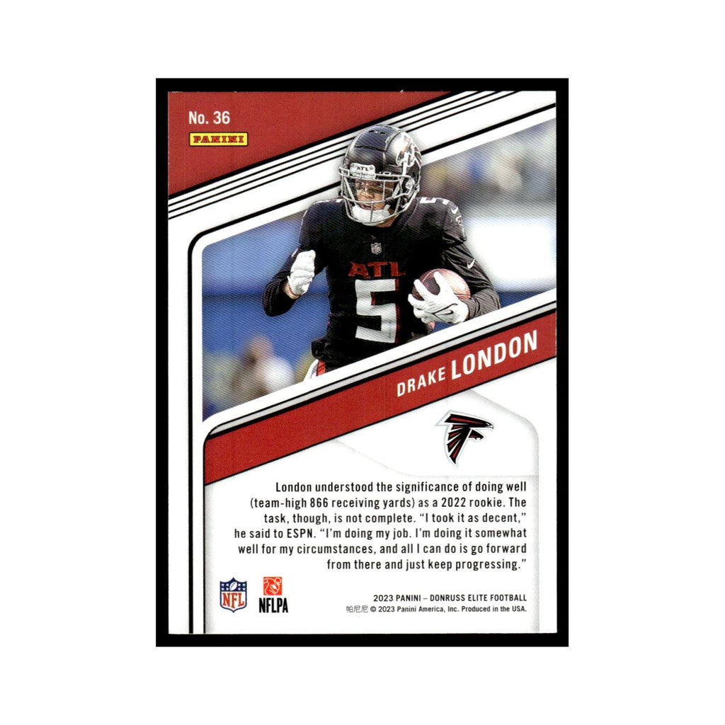 Drake London 2023 Donruss Elite #36 Atlanta Falcons Football Card NM