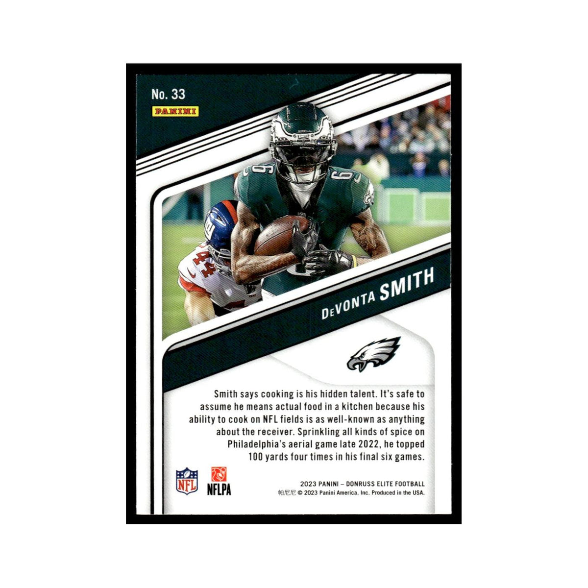 DeVonta Smith 2023 Donruss Elite #33 Philadelphia Eagles Football Card NM