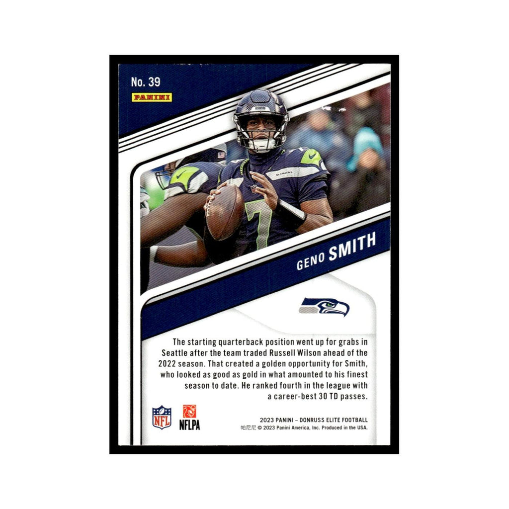 Geno Smith 2023 Donruss Elite #39 Seattle Seahawks Football Card NM