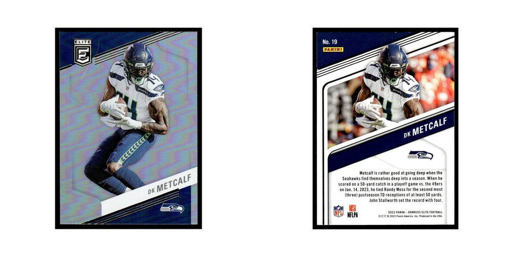 DK Metcalf 2023 Donruss Elite #19 Seattle Seahawks Football Card NM