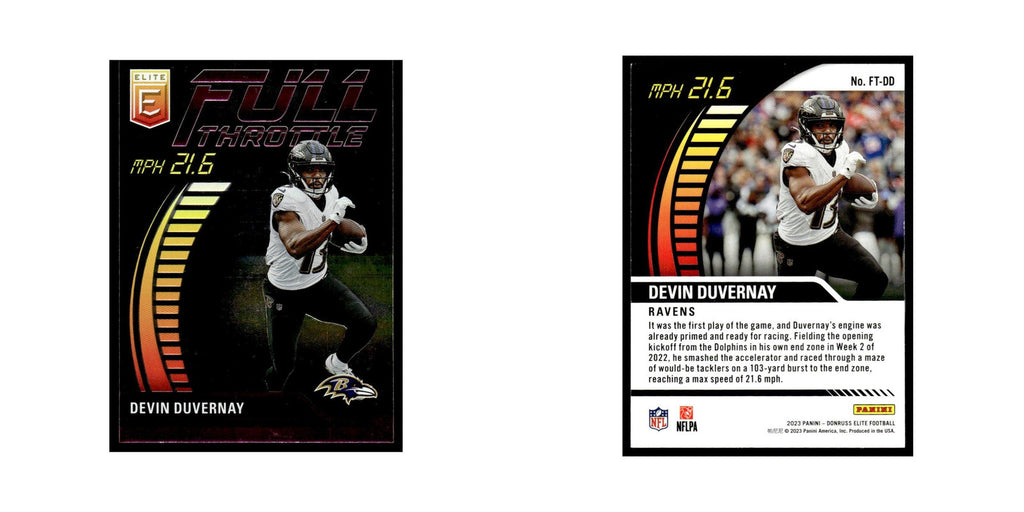 Devin Duvernay 2023 Donruss Elite #FT-DD Baltimore Ravens Football Card NM