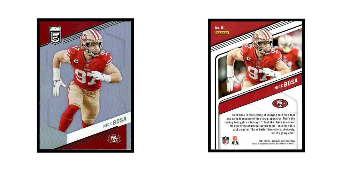 Nick Bosa 2023 Donruss Elite #81 San Francisco 49ers Football Card NM