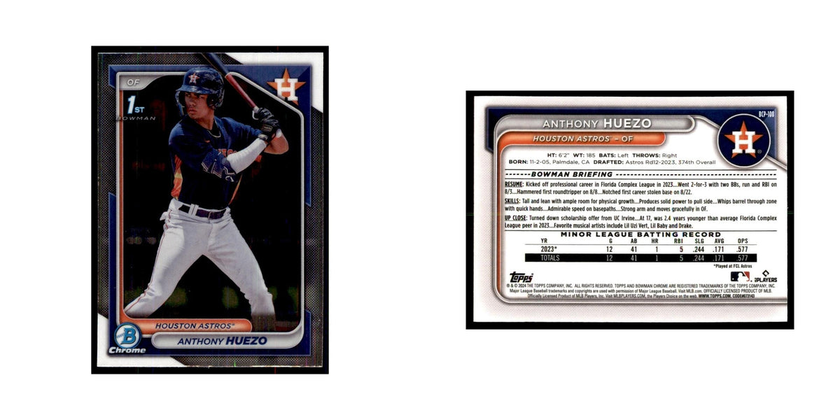Anthony Huezo 2024 Bowman Chrome #BCP-108 Baseball Cards Baseball Card NM