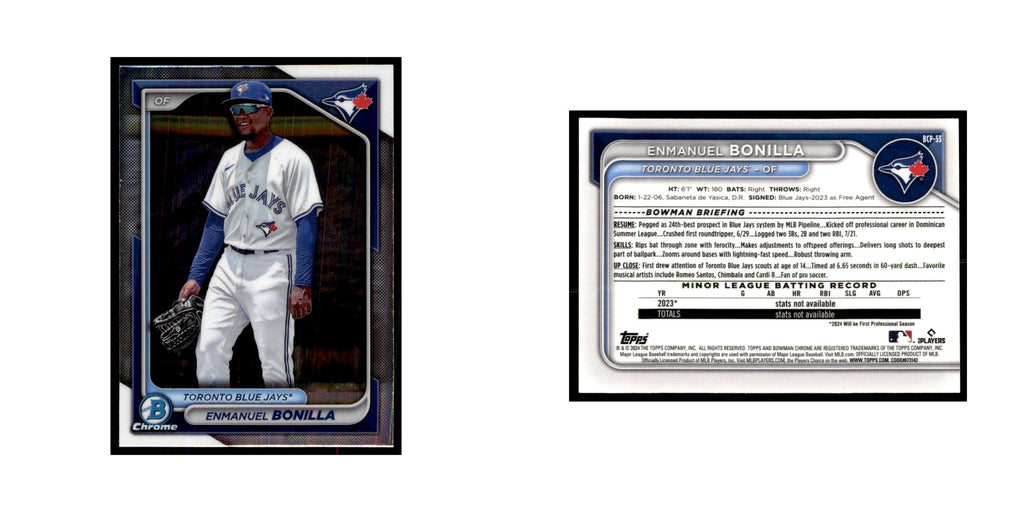 Enmanuel Bonilla 2024 Bowman Chrome #BCP-53 Baseball Cards Baseball Card NM