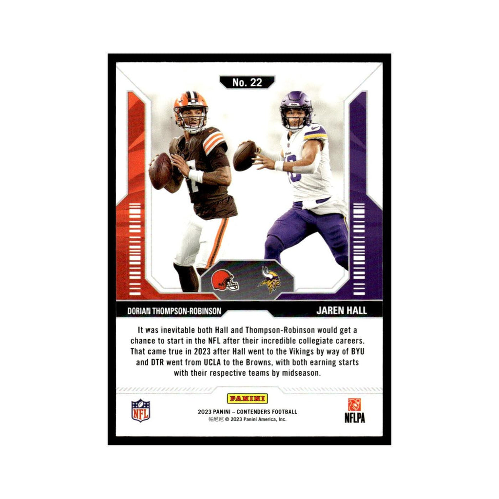 Dorian Thompson-Robinson   Jaren Hall 2023 Panini Contenders #22 NM
