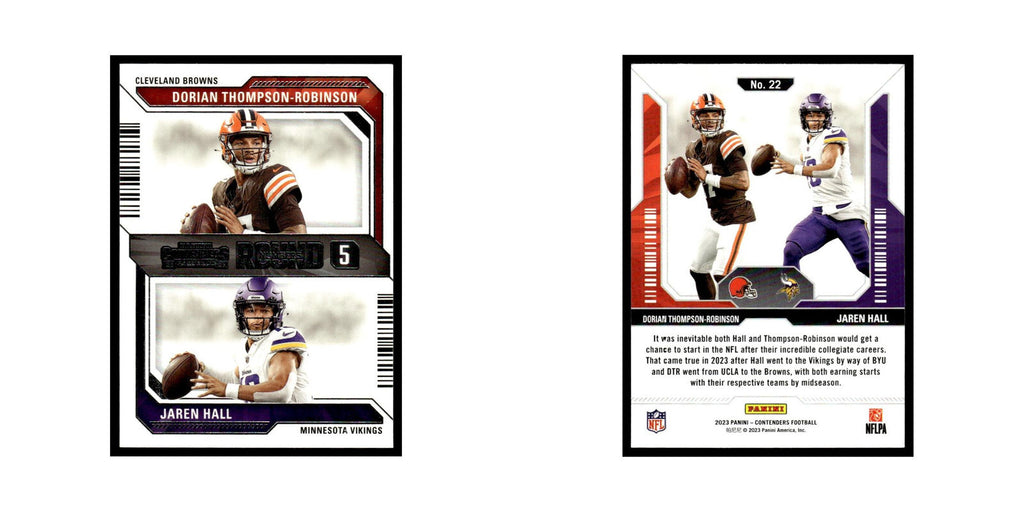 Dorian Thompson-Robinson   Jaren Hall 2023 Panini Contenders #22 NM