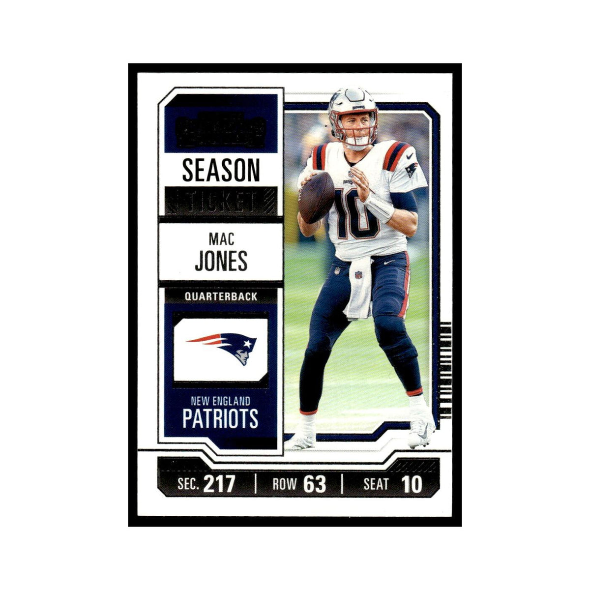 Mac Jones 2023 Panini Contenders #69 New England Patriots Football Card NM