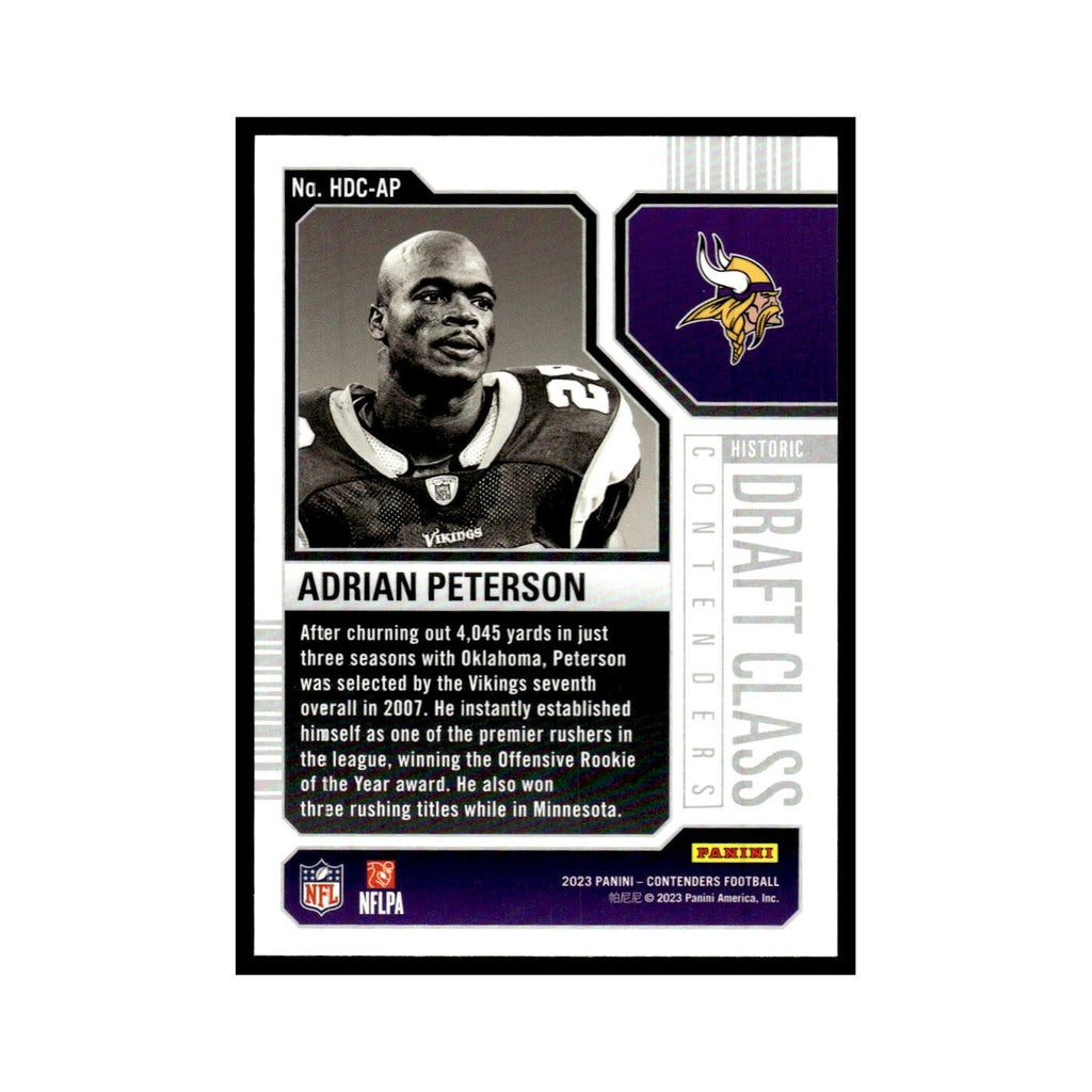 Adrian Peterson 2023 Panini Contenders #HDC-A; Minnesota Vikings NM