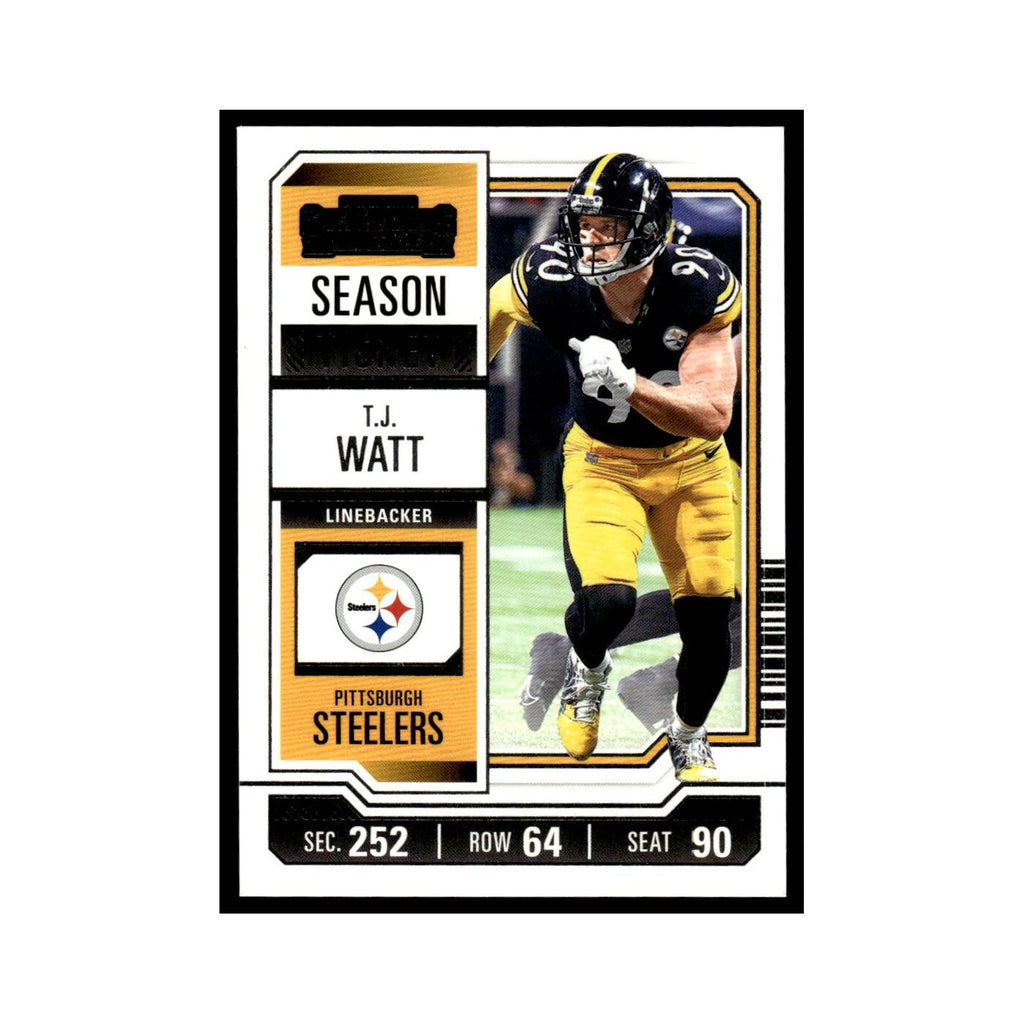 T.J. Watt 2023 Panini Contenders #85 Pittsburgh Steelers Football Card NM
