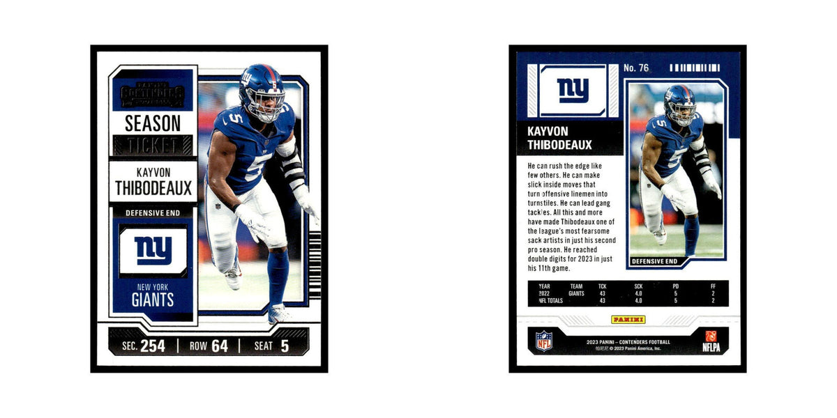 Kayvon Thibodeaux 2023 Panini Contenders #76 New York Giants Football Card NM