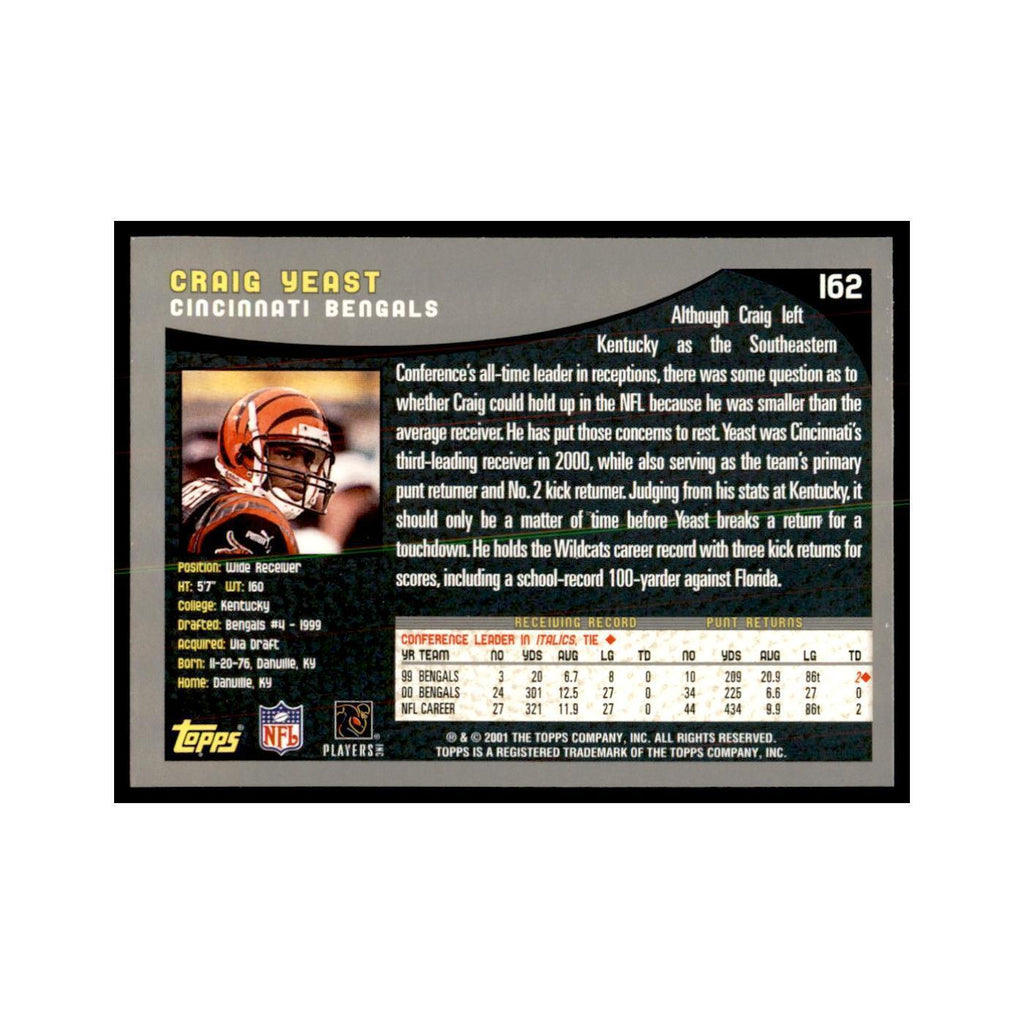 Craig Yeast 2001 Topps #162 Football Cards Football Card NM