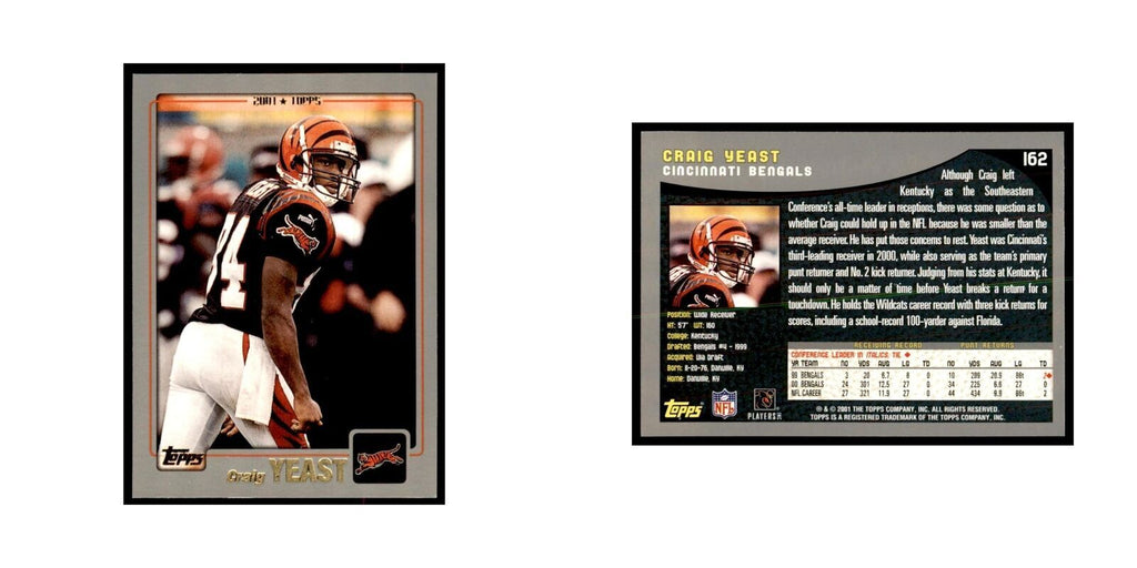 Craig Yeast 2001 Topps #162 Football Cards Football Card NM