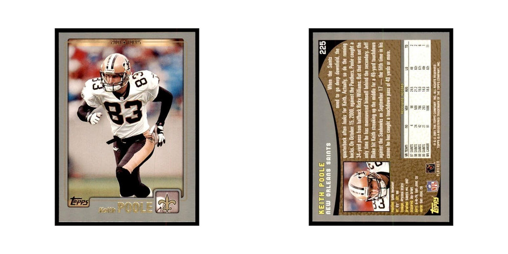 Keith Poole 2001 Topps #225 Football Cards Football Card NM