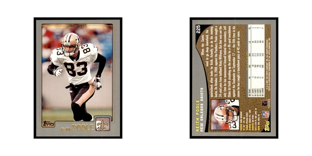 Keith Poole 2001 Topps #225 Football Cards Football Card NM