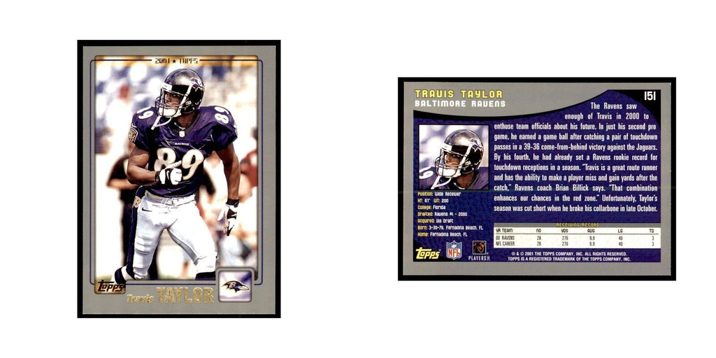 Travis Taylor 2001 Topps #151 Football Cards Football Card NM