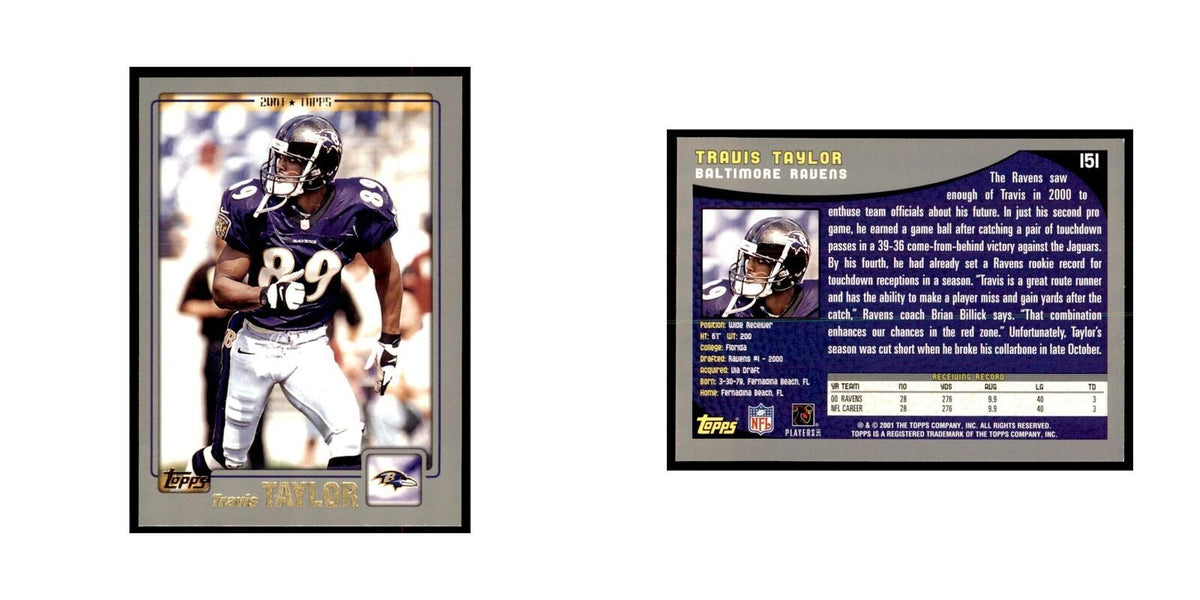 Travis Taylor 2001 Topps #151 Football Cards Football Card NM