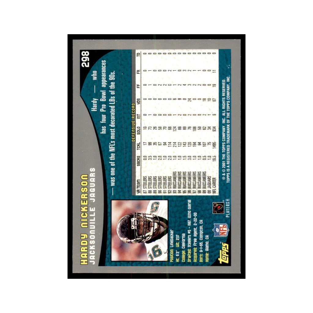 Hardy Nickerson 2001 Topps #298 Football Cards Football Card NM