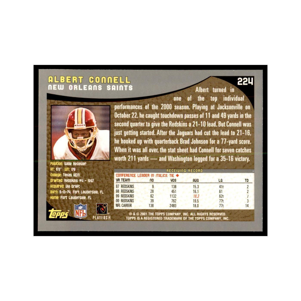 Albert Connell 2001 Topps #224 Football Cards Football Card NM