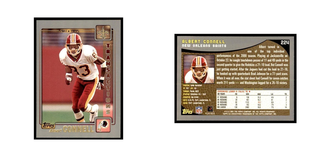Albert Connell 2001 Topps #224 Football Cards Football Card NM