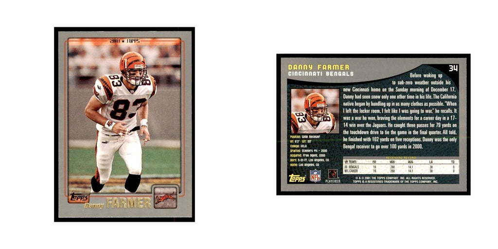 Danny Farmer 2001 Topps #34 Football Cards Football Card NM