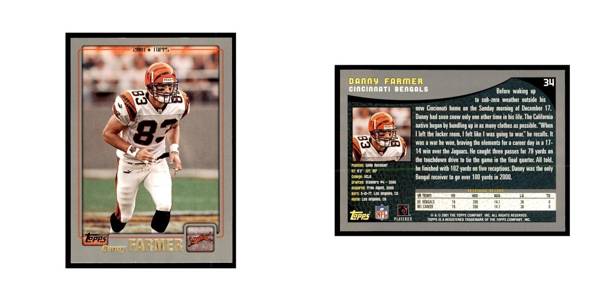 Danny Farmer 2001 Topps #34 Football Cards Football Card NM