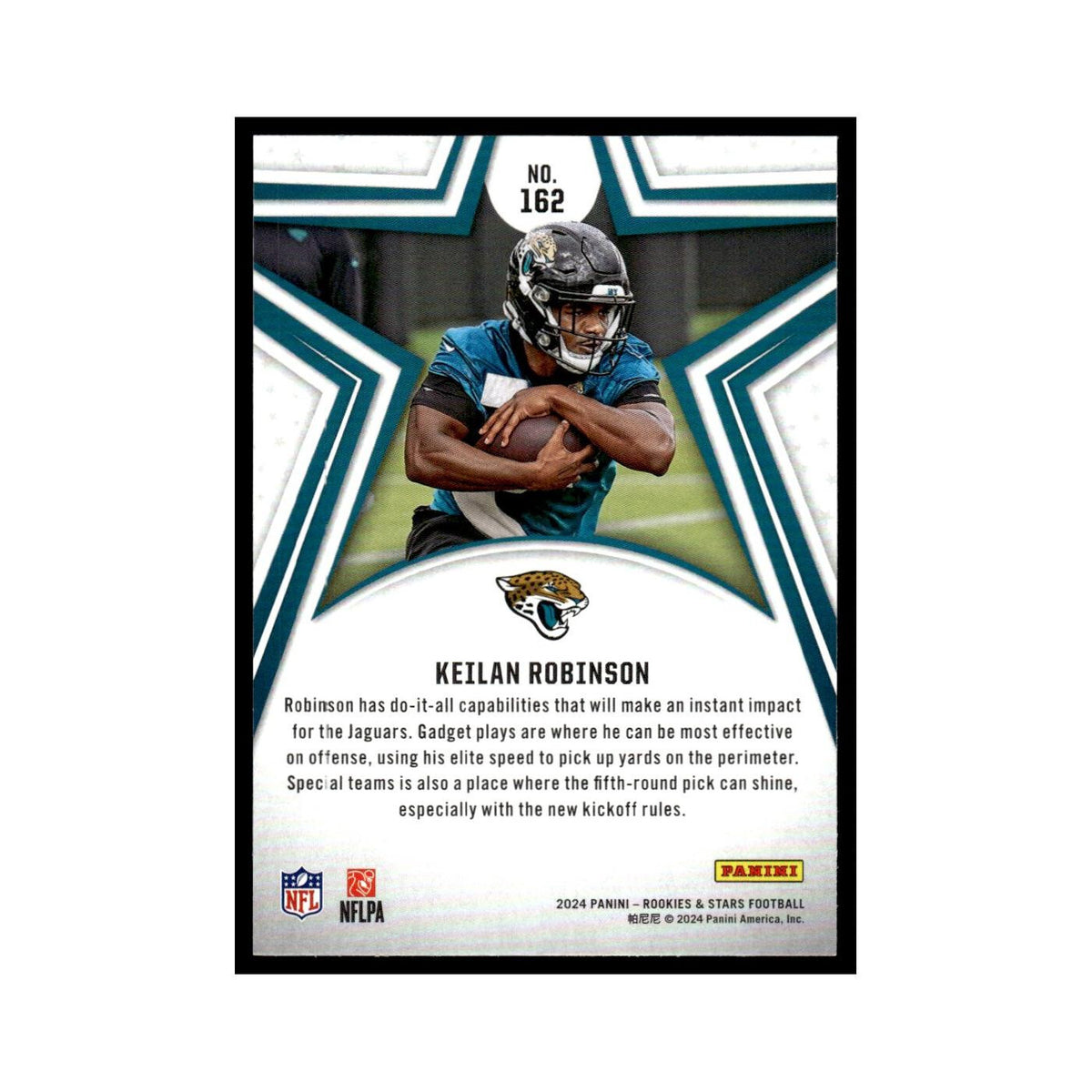 Keilan Robinson 2024 Panini Rookies Stars #162 Jacksonville Jaguars NM