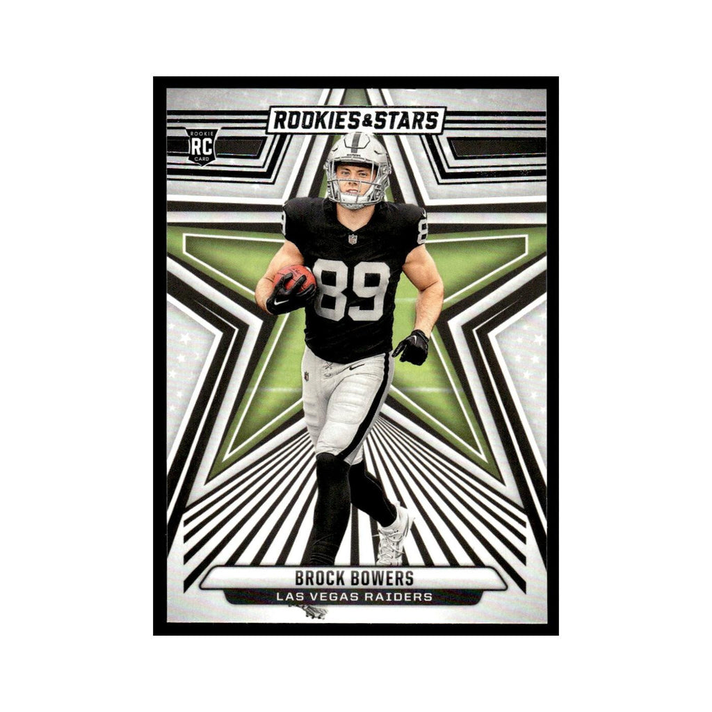Brock Bowers 2024 Panini Rookies Stars #114 Las Vegas Raiders Football Card NM