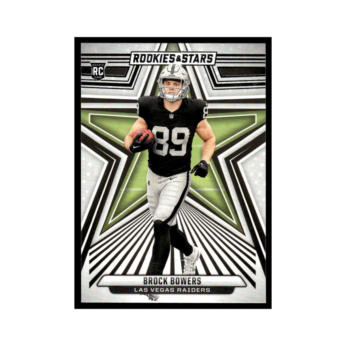 Brock Bowers 2024 Panini Rookies Stars #114 Las Vegas Raiders Football Card NM