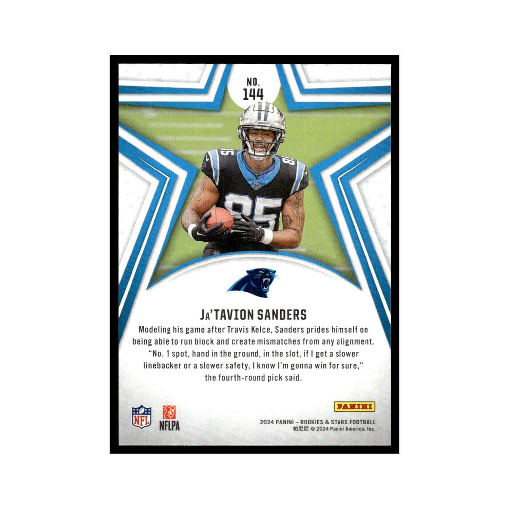 Ja'Tavion Sanders 2024 Panini Rookies Stars #144 Carolina Panthers NM