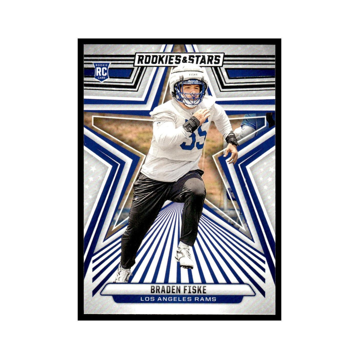 Braden Fiske 2024 Panini Rookies Stars #109 Los Angeles Rams Football Card NM