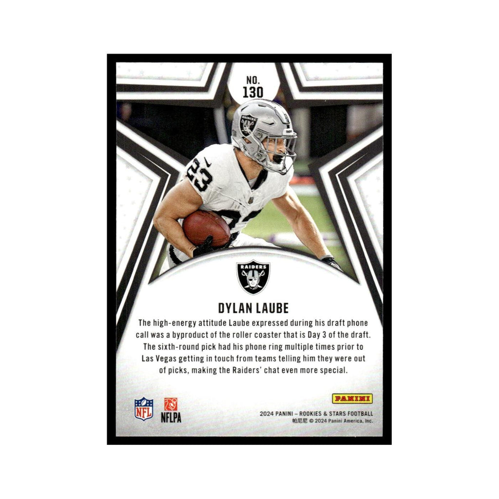 Dylan Laube 2024 Panini Rookies Stars #130 Las Vegas Raiders Football Card NM