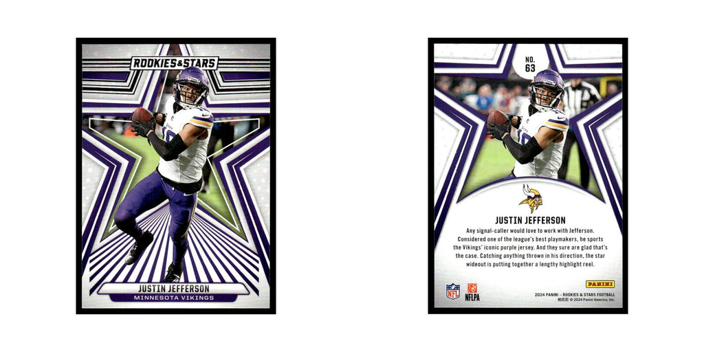 Justin Jefferson 2024 Panini Rookies Stars #63 Minnesota Vikings NM