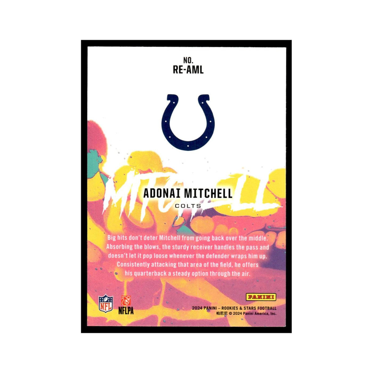 Adonai Mitchell 2024 Panini Rookies Stars #RE-AML Indianapolis Colts NM
