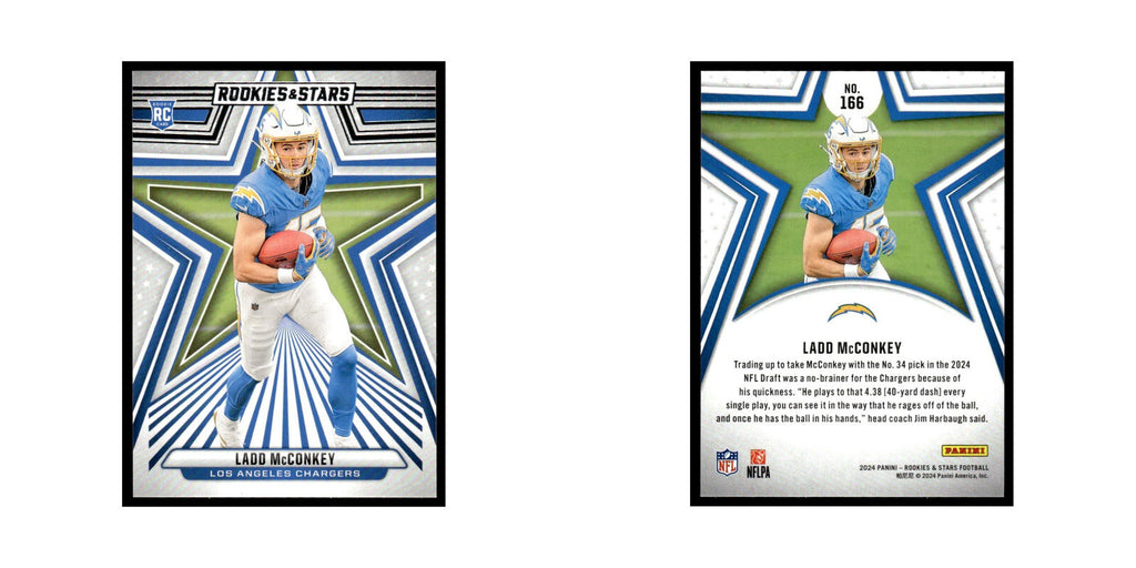 Ladd McConkey 2024 Panini Rookies Stars #166 Los Angeles Chargers NM