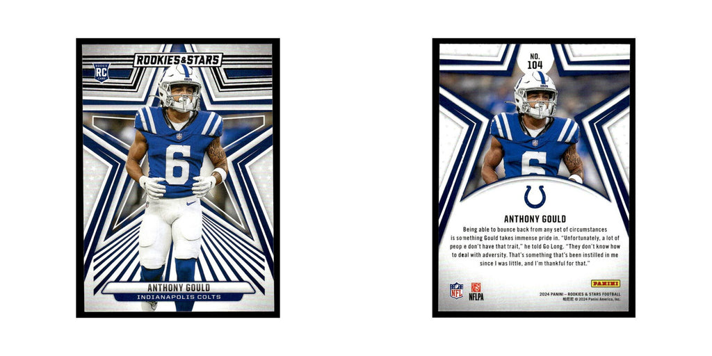 Anthony Gould 2024 Panini Rookies Stars #104 Indianapolis Colts Football Card NM