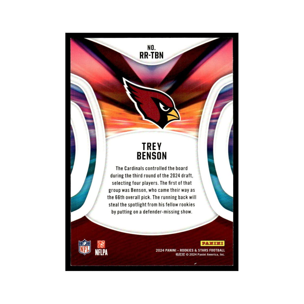 Trey Benson 2024 Panini Rookies Stars #RR-TBN Arizona Cardinals Football Card NM