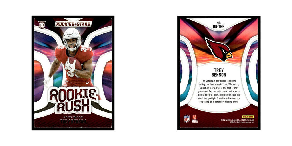 Trey Benson 2024 Panini Rookies Stars #RR-TBN Arizona Cardinals Football Card NM