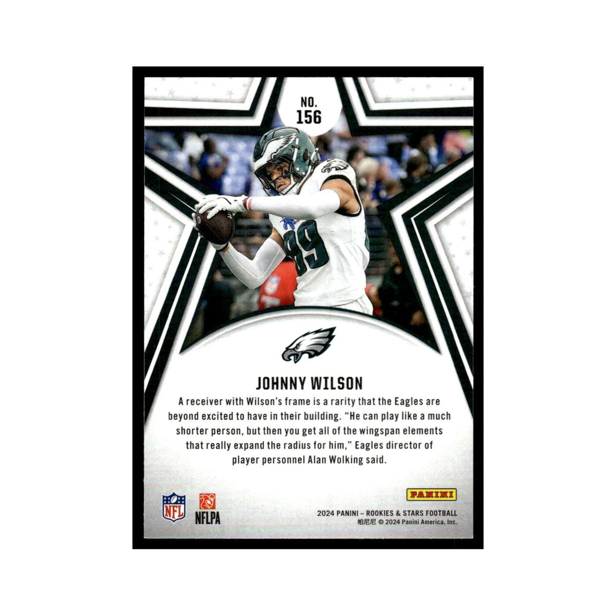 Johnny Wilson 2024 Panini Rookies Stars #156 Philadelphia Eagles NM