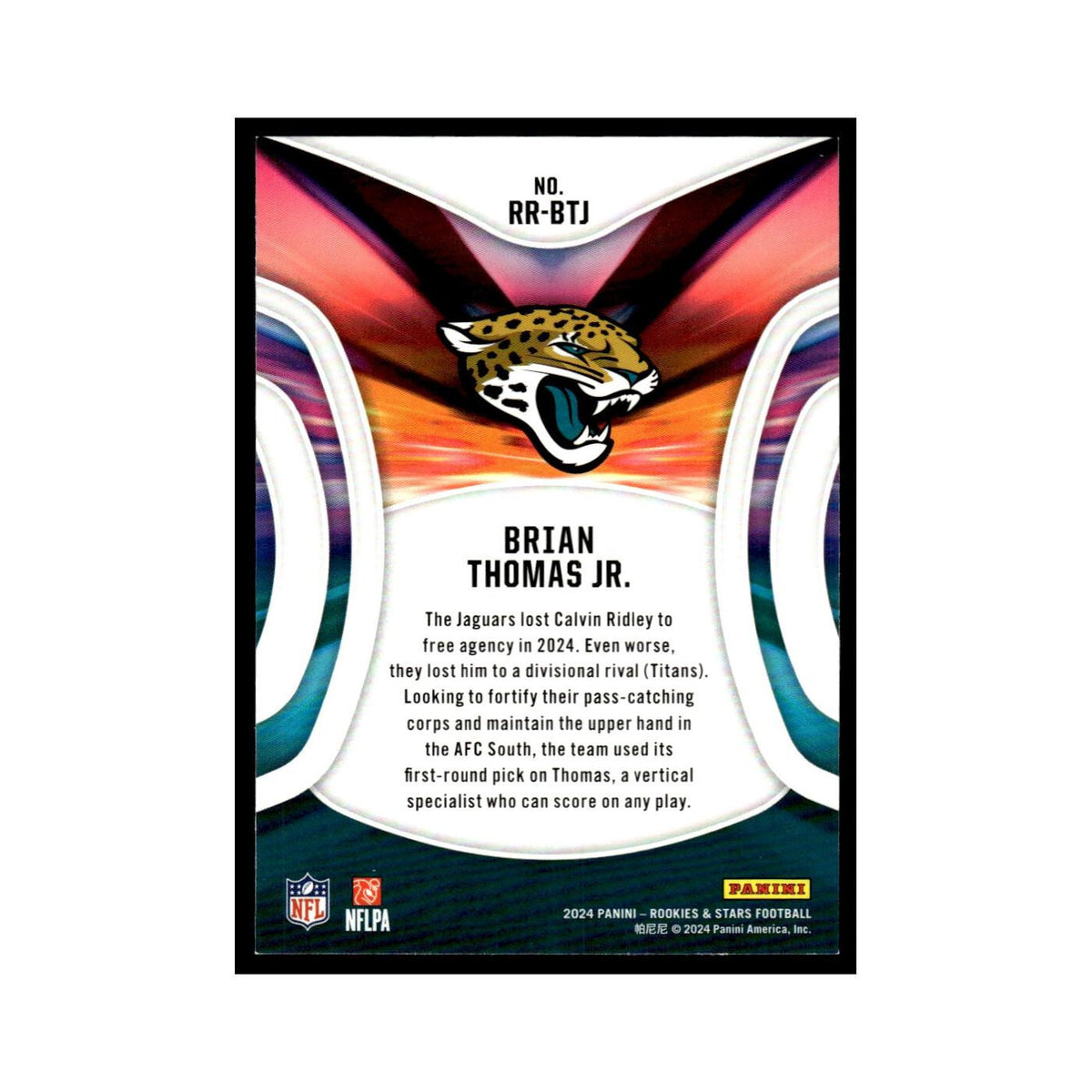 Brian Thomas Jr. 2024 Panini Rookies Stars #RR-BTJ Jacksonville Jaguars NM