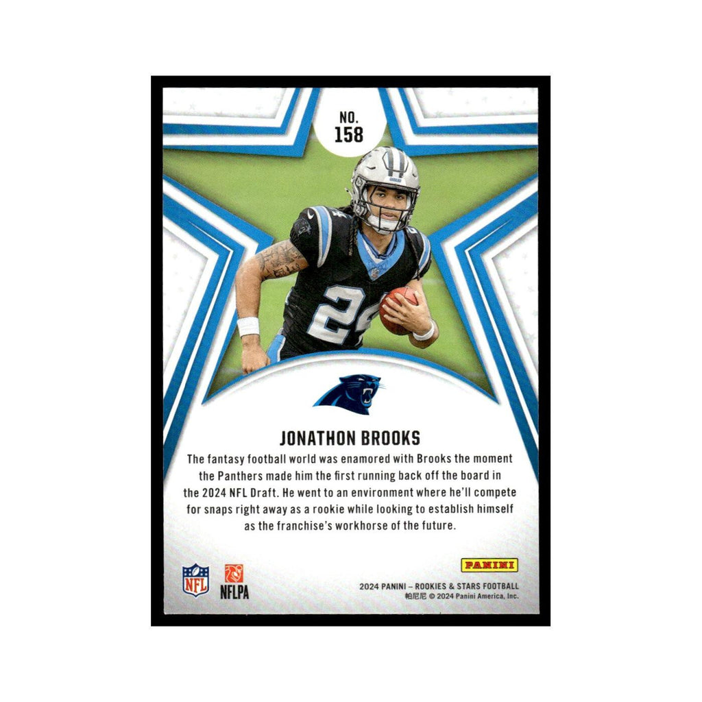 Jonathon Brooks 2024 Panini Rookies Stars #158 Carolina Panthers NM