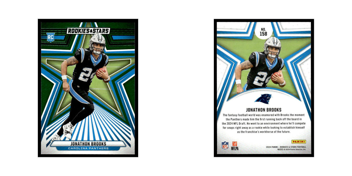 Jonathon Brooks 2024 Panini Rookies Stars #158 Carolina Panthers NM