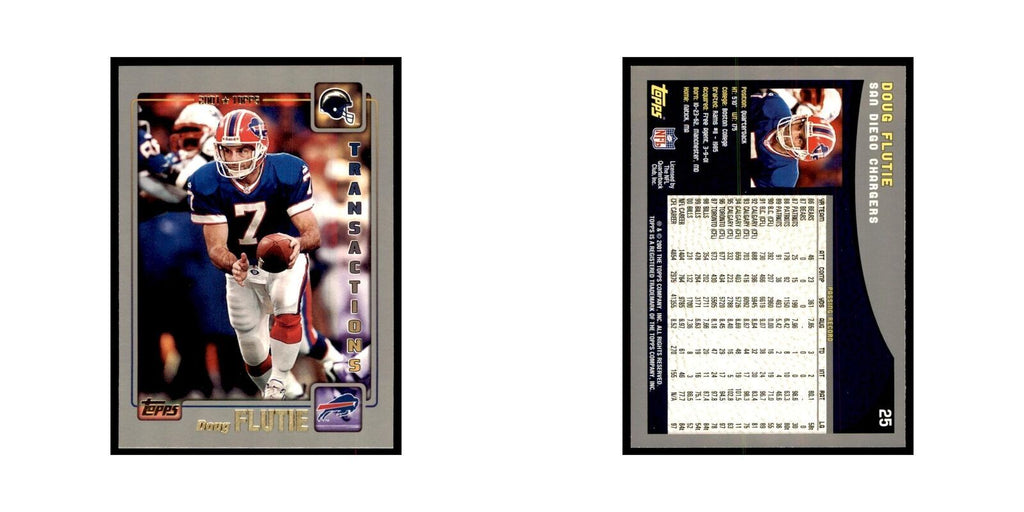 Doug Flutie 2001 Topps #25 Football Cards Football Card NM