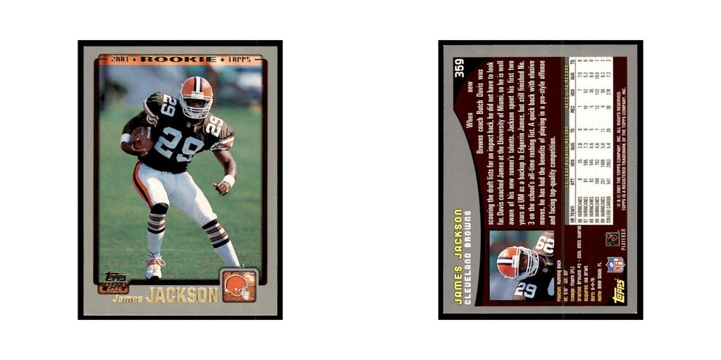 James Jackson 2001 Topps #359 Football Cards Football Card NM