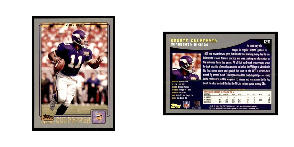 Daunte Culpepper 2001 Topps #120 Football Cards Football Card NM