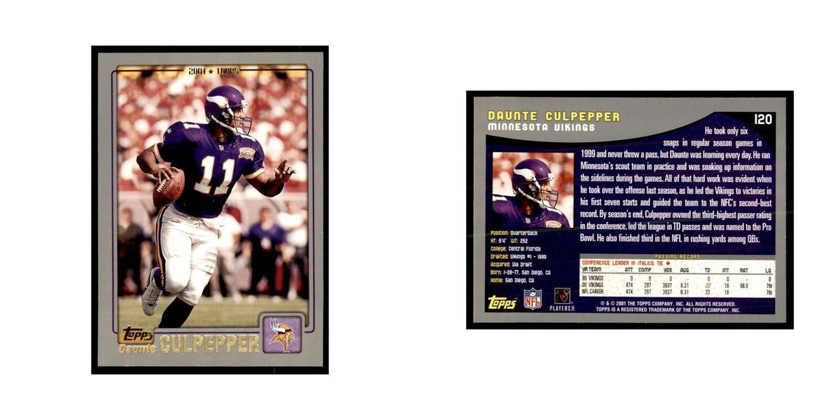 Daunte Culpepper 2001 Topps #120 Football Cards Football Card NM