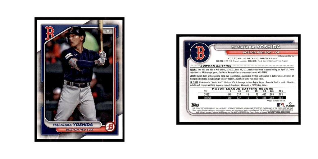 Masataka Yoshida 2024 Bowman #5 Baseball Cards Baseball Card NM