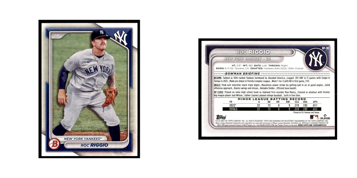 Roc Riggio 2024 Bowman Prospects #BP-70 Baseball Cards Baseball Card NM