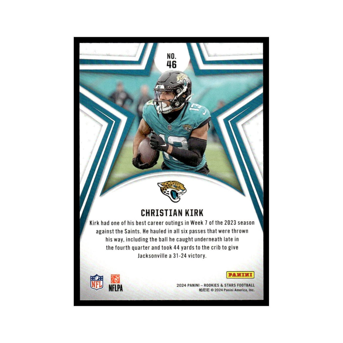 Christian Kirk 2024 Panini Rookies Stars #46 Jacksonville Jaguars NM