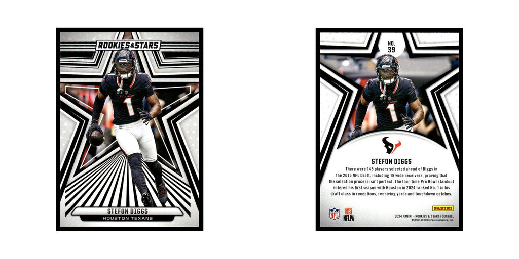 Stefon Diggs 2024 Panini Rookies Stars #39 Houston Texans Football Card NM
